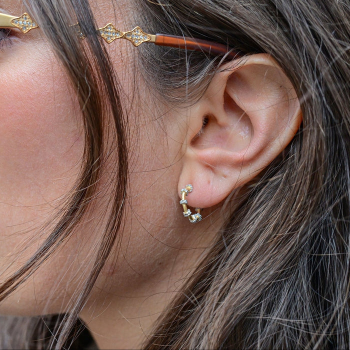Signature Cityscape Cable Mini Hoop Earrings