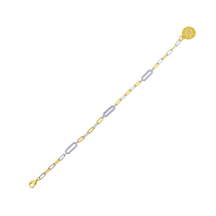 Signature Icon Pavé Station Chain Link Bracelet - FREIDA ROTHMAN