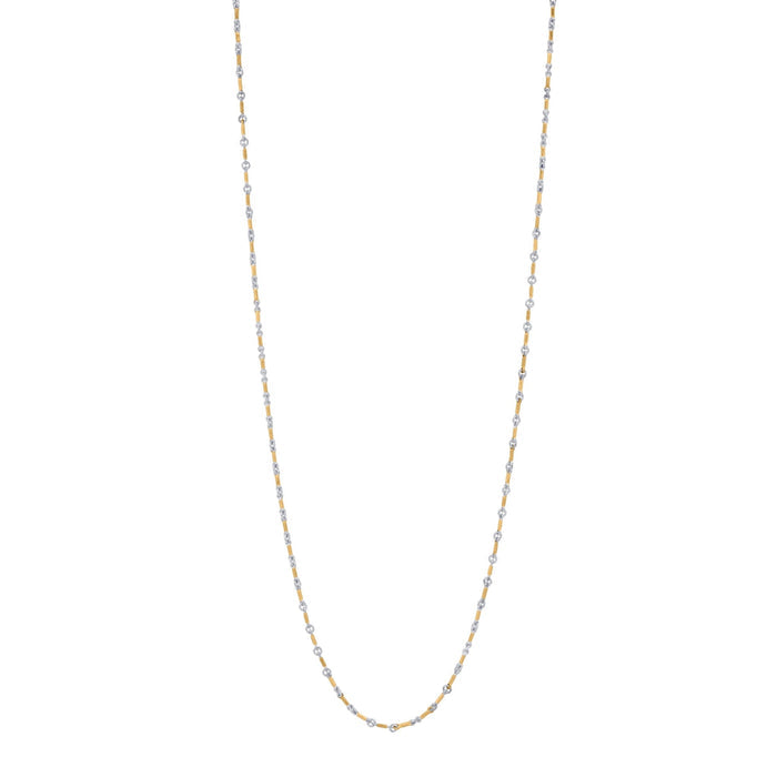 Signature Tri - Tone Bar Link Necklace - FREIDA ROTHMAN