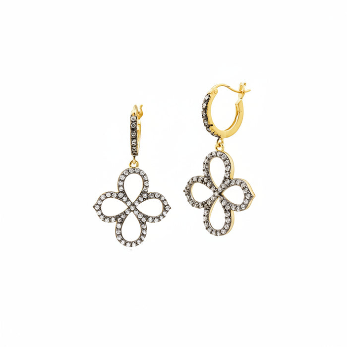 Signature Pointed Clover Drop Earrings - FREIDA ROTHMAN