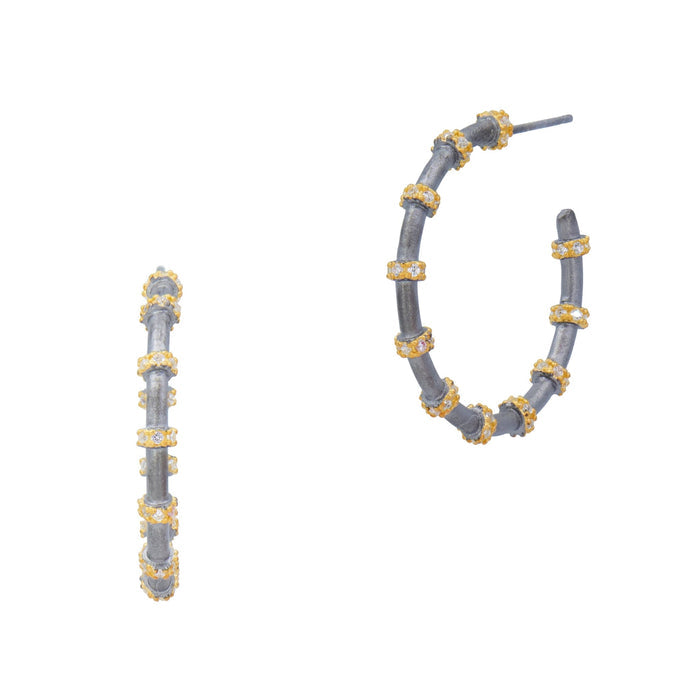 Signature Textured Rivet Hoop - FREIDA ROTHMAN