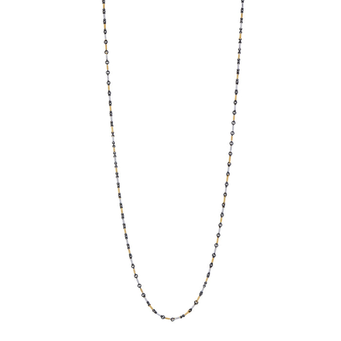 Signature Tri - Tone Bar Link Necklace - FREIDA ROTHMAN