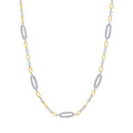Signature Oval Pavé Station Short Chain Link Necklace - FREIDA ROTHMAN