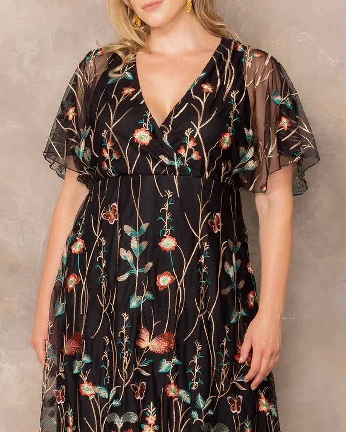 Sonnet Embroidered Cocktail Dress