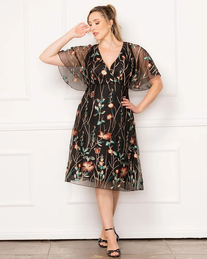 Sonnet Embroidered Cocktail Dress