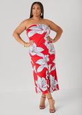Strapless Floral Maxi Dress