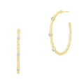 Streets in Bloom Textured Hoop Earrings - FREIDA ROTHMAN
