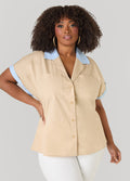 Striped Paneled Cotton Shirt