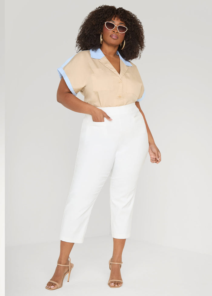 Striped Paneled Cotton Shirt