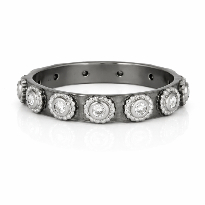 Studded Station Band Ring