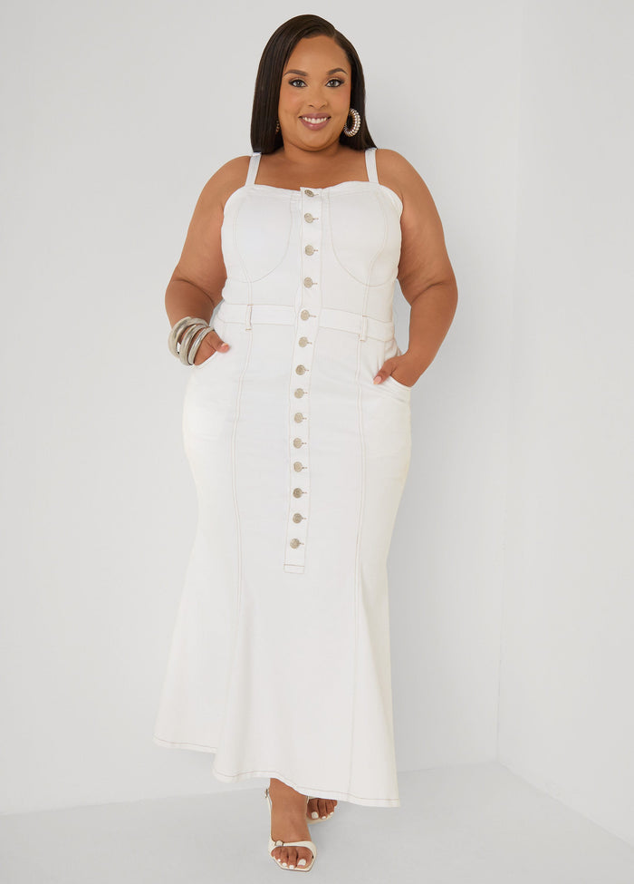 Tall Sweetheart Denim Maxi Dress