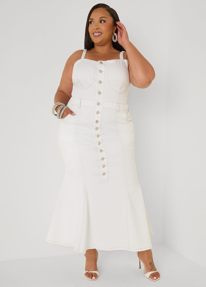 Sweetheart Denim Maxi Dress