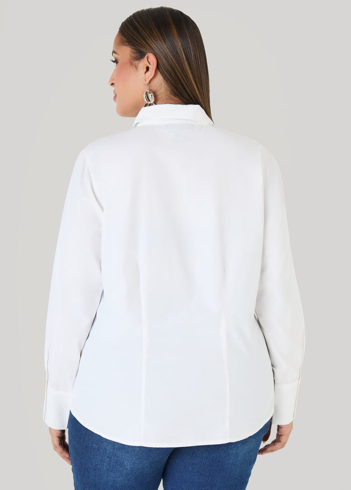 Tall Cotton Blend Collared Shirt