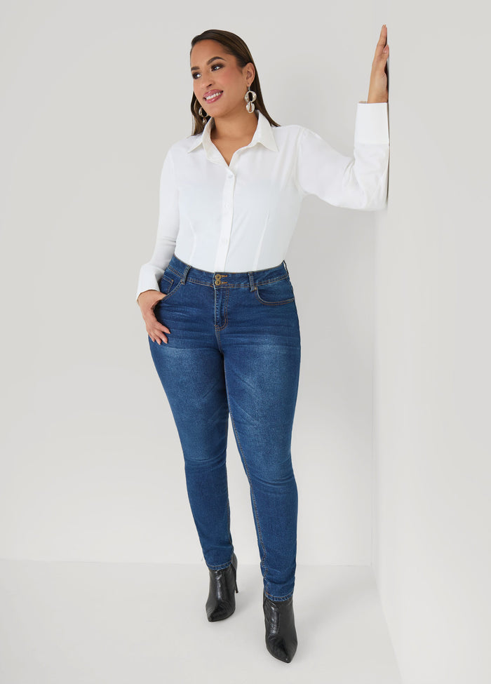Tall Cotton Blend Collared Shirt