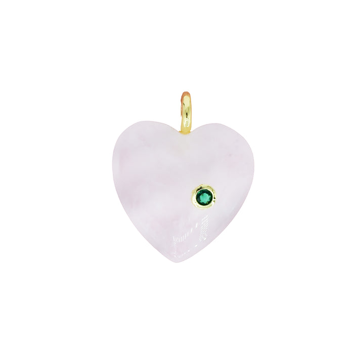 The Bezel Heart Charm