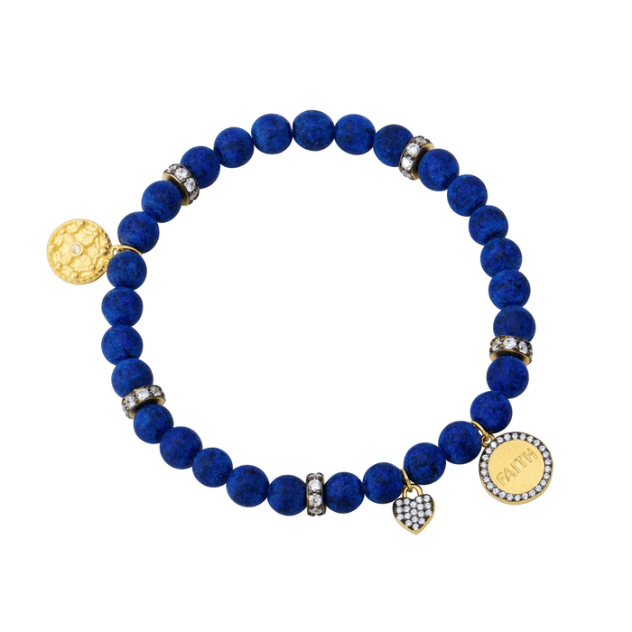 The FAITH Beaded Stretch Bracelet - FREIDA ROTHMAN