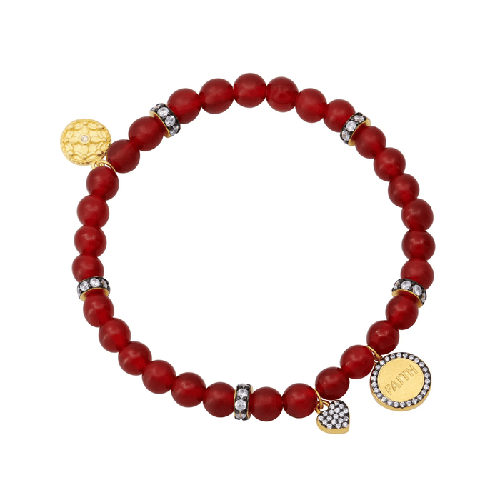 The FAITH Beaded Stretch Bracelet - FREIDA ROTHMAN