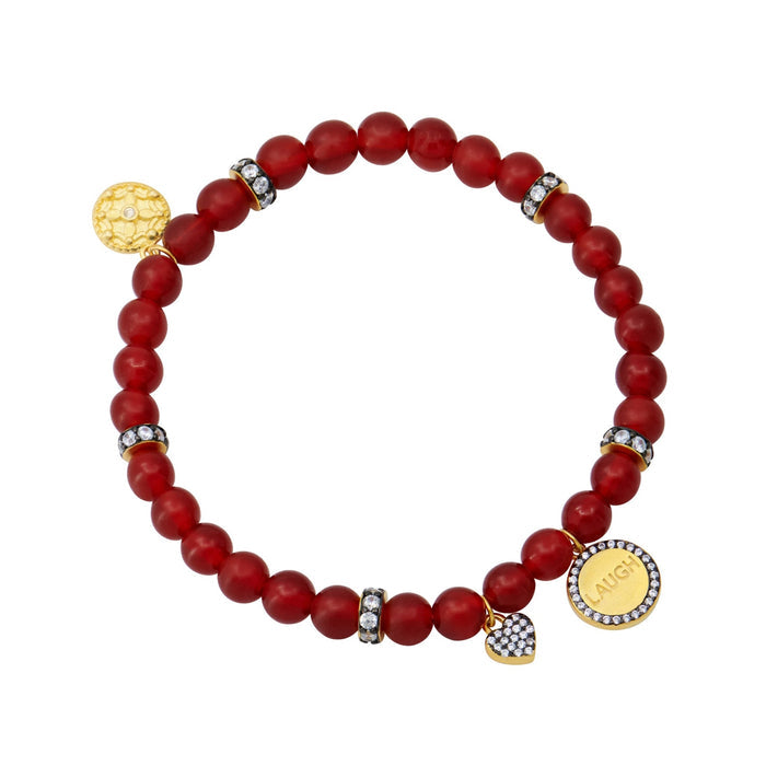 The LAUGH Beaded Stretch Bracelet - FREIDA ROTHMAN