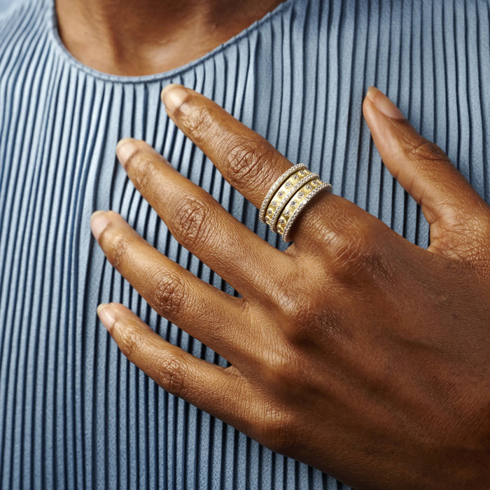 Two Tone 5-Stack Ring Signature RING