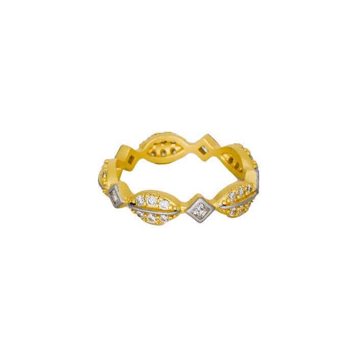 Two-Tone Mixed Shape Ring