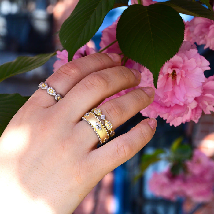 Two-Tone Mixed Shape Ring