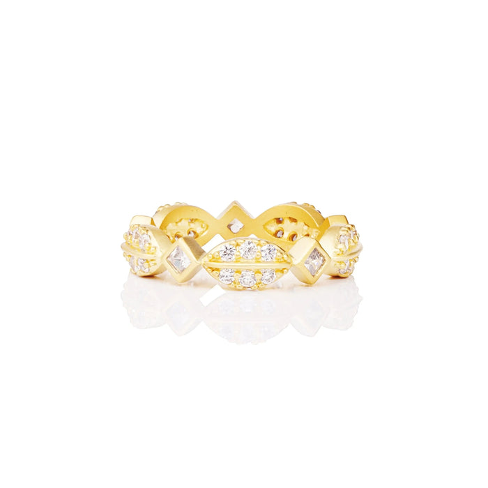 Two-Tone Mixed Shape Ring