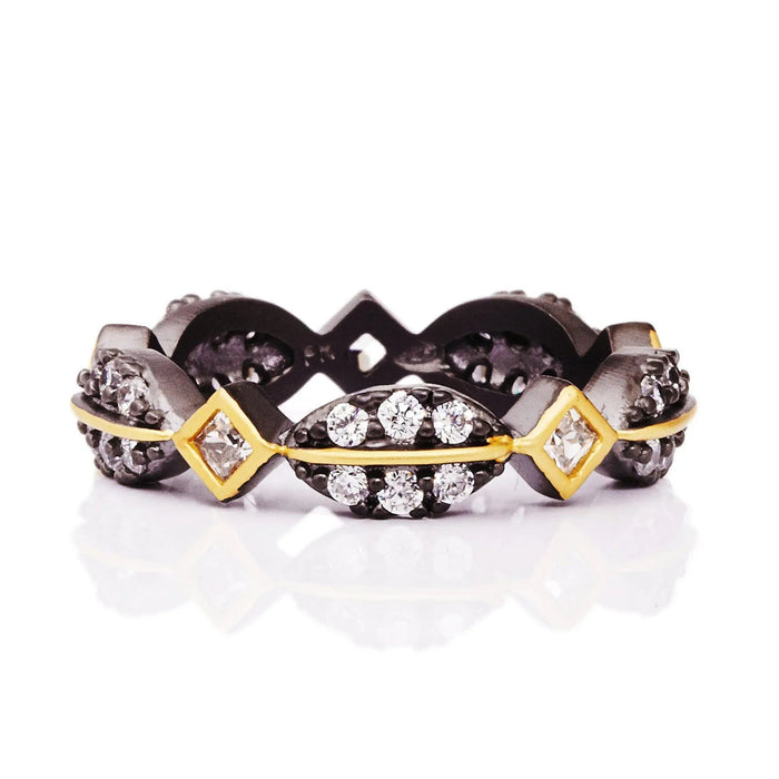 Two-Tone Mixed Shape Ring