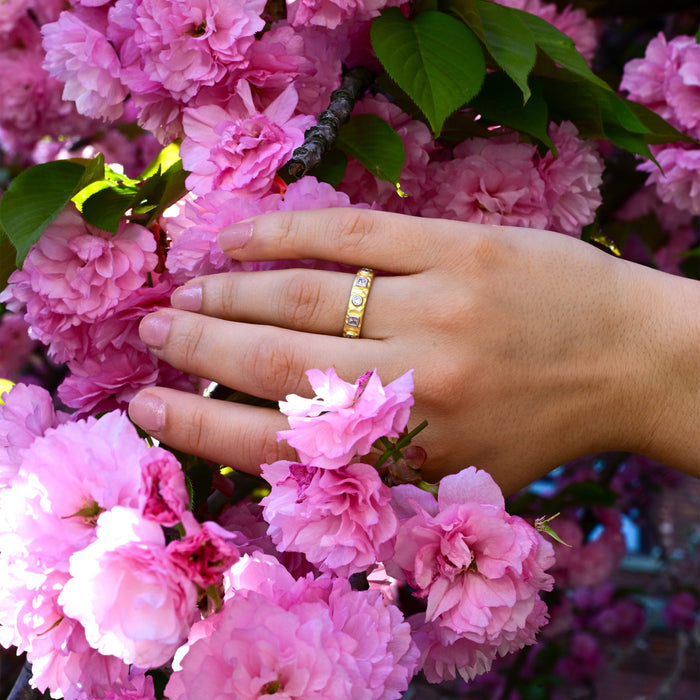 Two-Tone Mixed Shape Window Ring