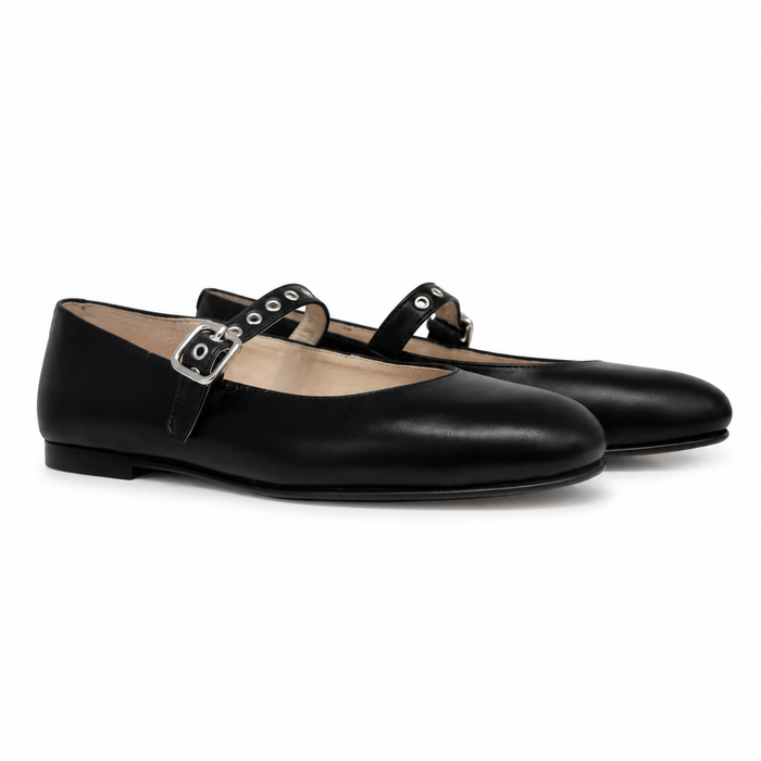Valencia Black Leather   Mary Jane