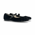 Valencia Black Velvet Braid Pointed Mary Jane
