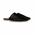 Valencia Black Wicker Slides