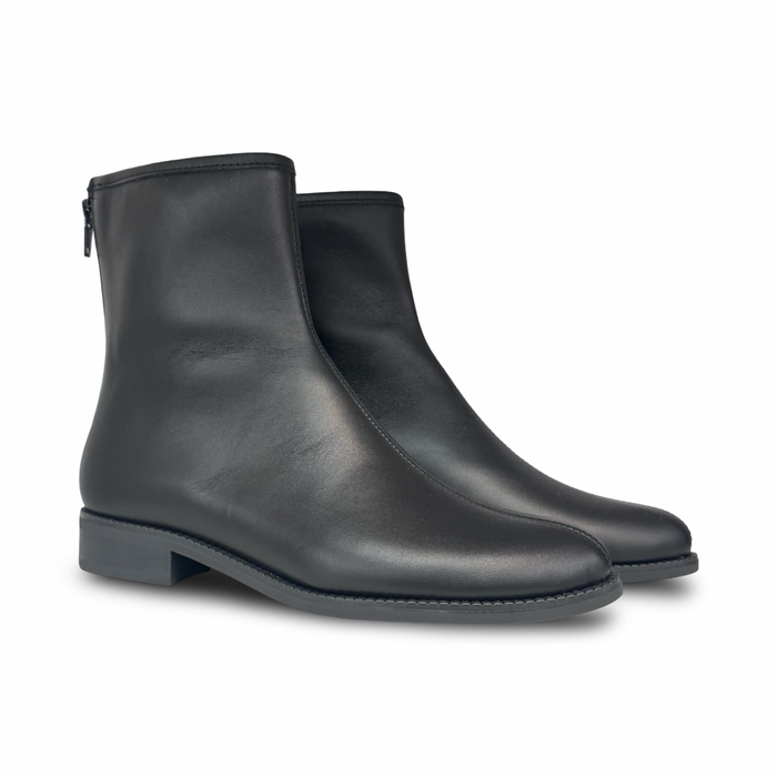 Valencia Black Zipper Back Bootie