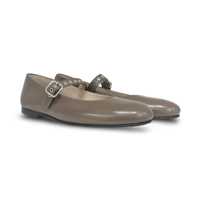 Valencia Taupe Buckle Mary Jane