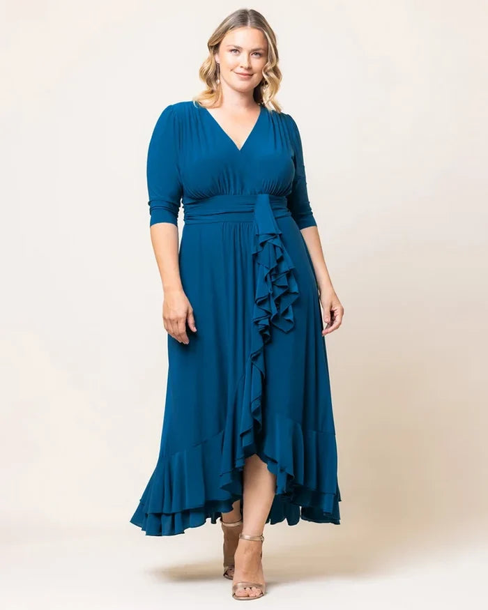 Veronica Ruffled Evening Gown
