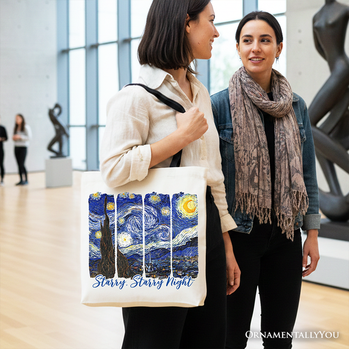 Vincent Van Gogh Starry Night Canvas Tote Bag