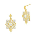 Visionary Fusion Stone Motif Drop Earrings