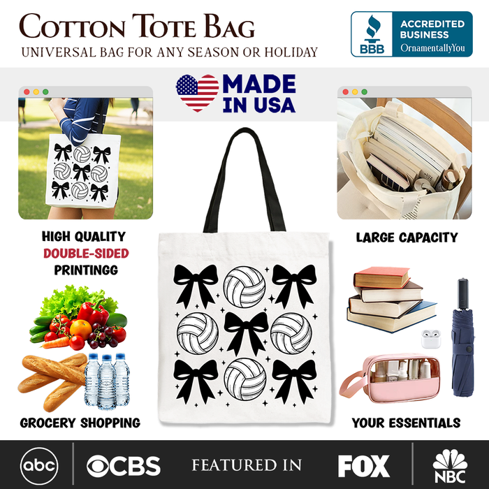 Volleyball Canvas Tote Bag