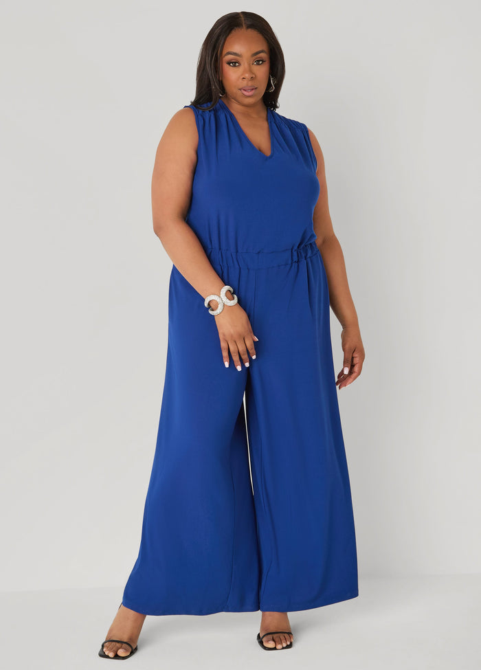 Wide Leg Tie Back Jumpsuit