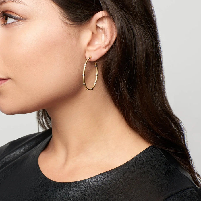 Your Go-To Bezel Hoop Signature EARRING